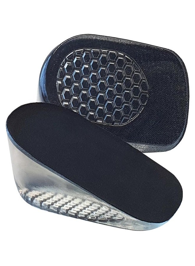 FOOTINSOLE.COM Premium Heel Cushions for Heel Pain Relief & Shoe Comfort – Gel Inserts for Men & Women, High Heel Pads & Grips, Adjust for Loose Shoes (Large (1.4" Height), Black) - Image 1